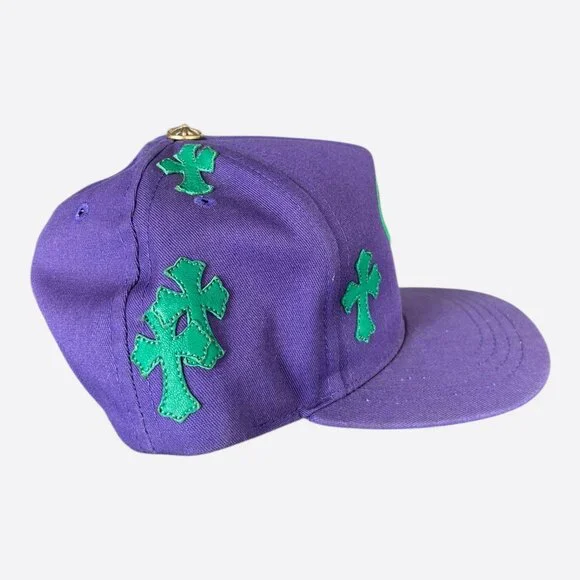 Chrome Hearts Purple & Green Cross Patch Hat - Picture 2 of 8